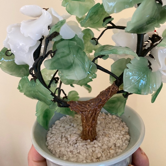 Unique Vintage Wall Decor Vintage Jade Flower Tree In Celadon Green